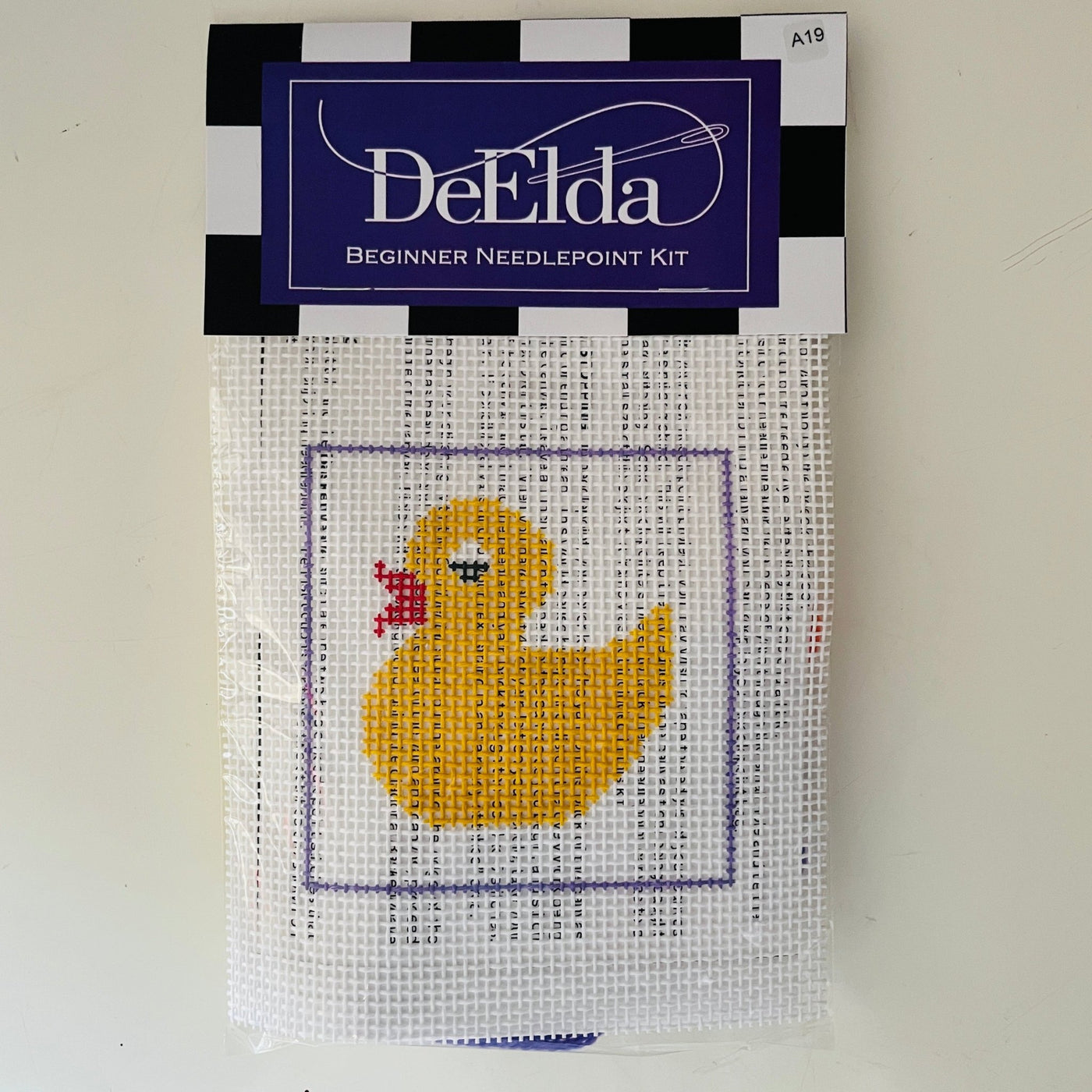 DeElda Ducky Kit (includes fiber) needlepoint canvas - Bargello Needlepoint