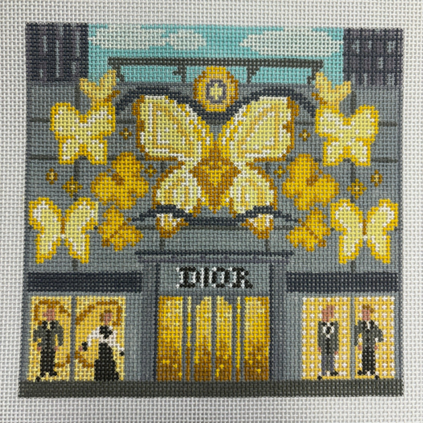 Dior Storefront needlepoint canvas - Bargello Needlepoint