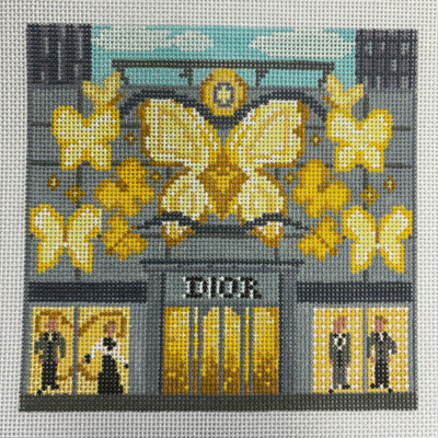 Dior Storefront needlepoint canvas - Bargello Needlepoint