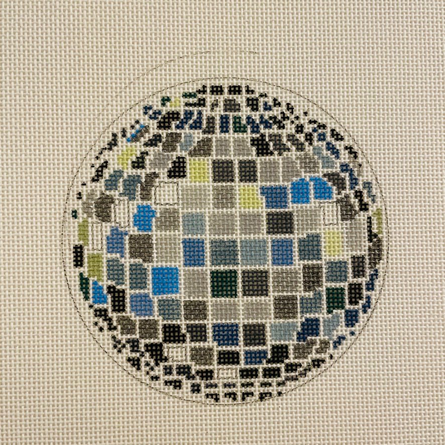 Disco Ball - Two Tones Available needlepoint canvas - Bargello Needlepoint