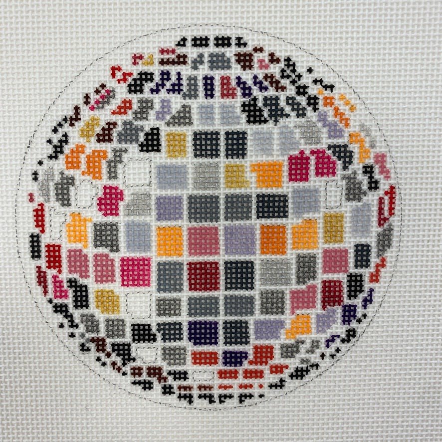 Disco Ball - Two Tones Available needlepoint canvas - Bargello Needlepoint