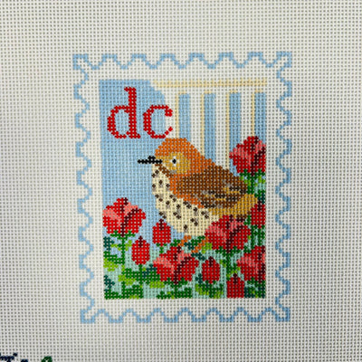 District of Columbia Stamp needlepoint canvas - Bargello Needlepoint