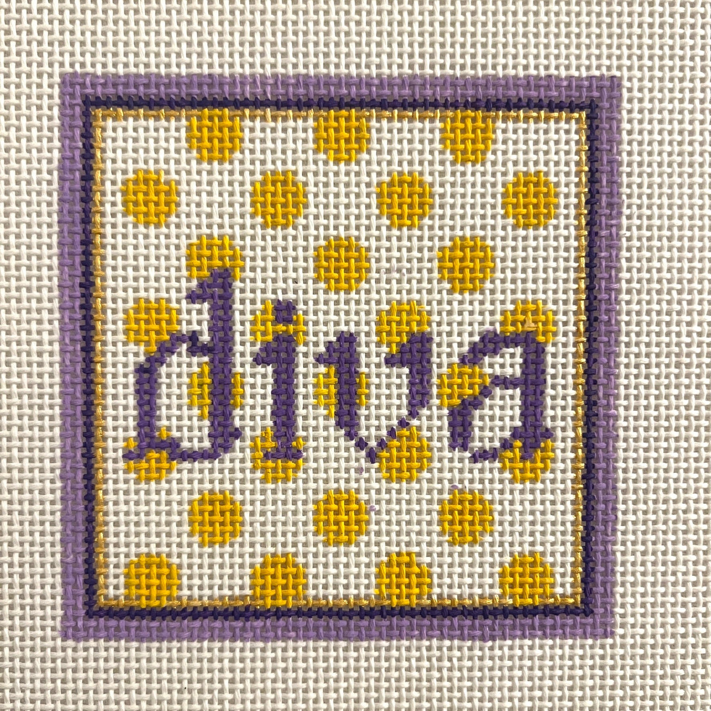 Diva Coaster needlepoint canvas - Bargello Needlepoint