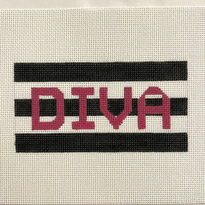 Diva Eyeglass Case needlepoint canvas - Bargello Needlepoint