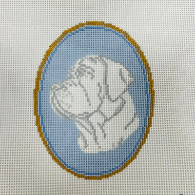 Dog Cameos - Multiple breeds available needlepoint canvas - Bargello Needlepoint