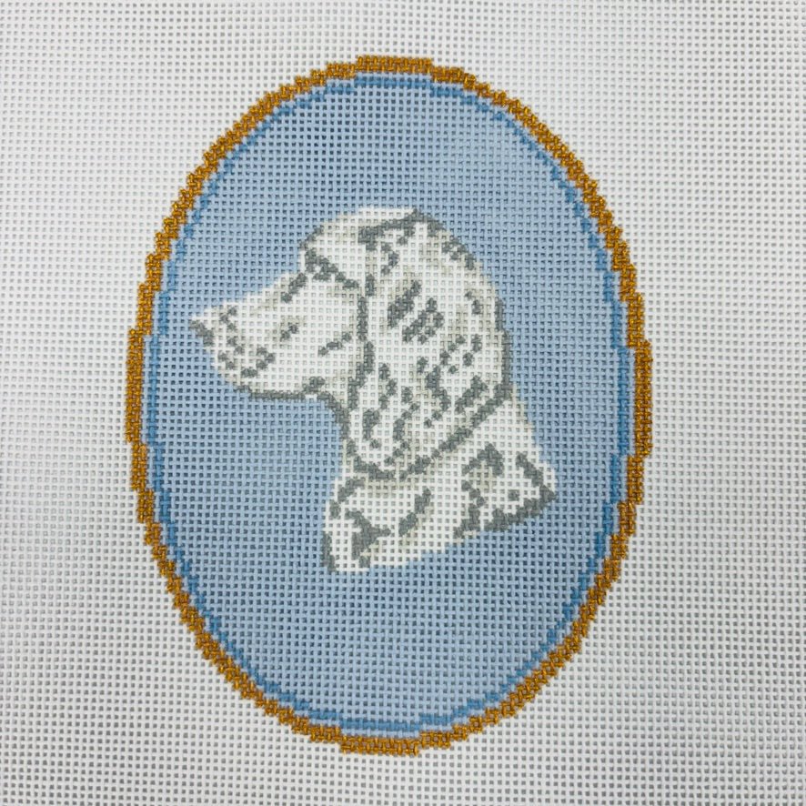 Dog Cameos - Multiple breeds available needlepoint canvas - Bargello Needlepoint