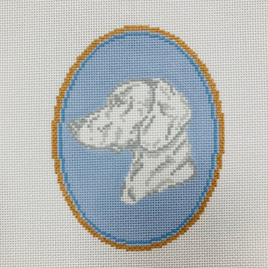 Dog Cameos - Multiple breeds available needlepoint canvas - Bargello Needlepoint