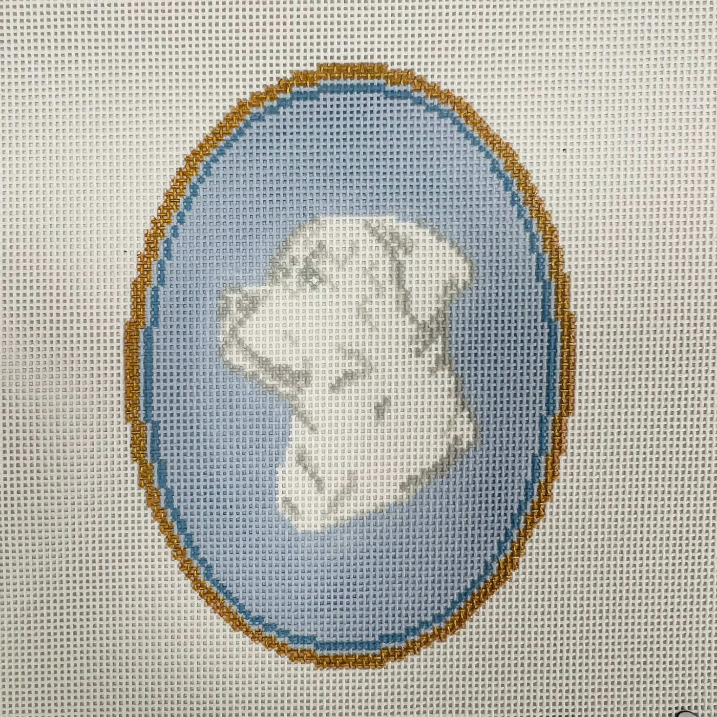 Dog Cameos - Multiple breeds available needlepoint canvas - Bargello Needlepoint