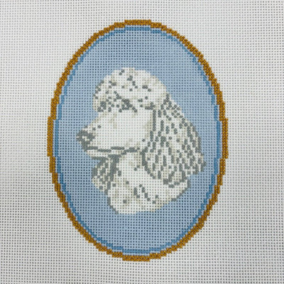 Dog Cameos - Multiple breeds available needlepoint canvas - Bargello Needlepoint