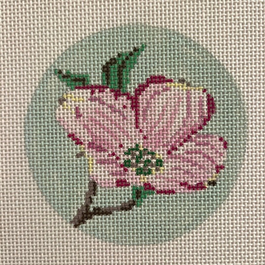 Dogwood Blossom Ornament needlepoint canvas - Bargello Needlepoint