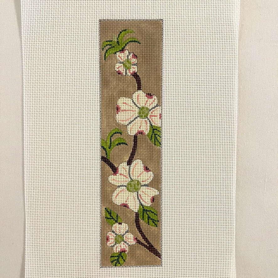 Dogwood Bookmark needlepoint canvas - Bargello Needlepoint