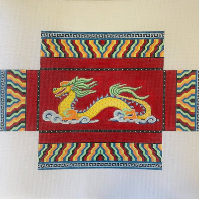 Dragon Brick Cover - 13 or 18 Mesh needlepoint canvas - Bargello Needlepoint