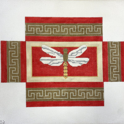 Dragonfly Brick Cover needlepoint canvas - Bargello Needlepoint