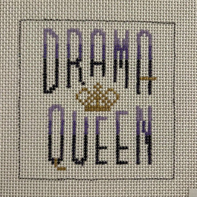 Drama Queen Coaster needlepoint canvas - Bargello Needlepoint