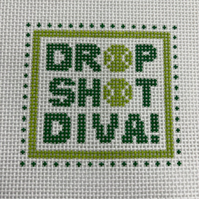 Drop Shot Diva needlepoint canvas - Bargello Needlepoint