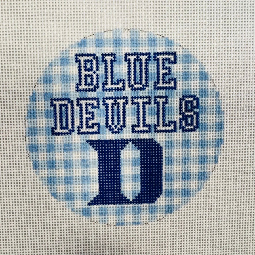 Duke University Blue Devils Ornament needlepoint canvas - Bargello Needlepoint