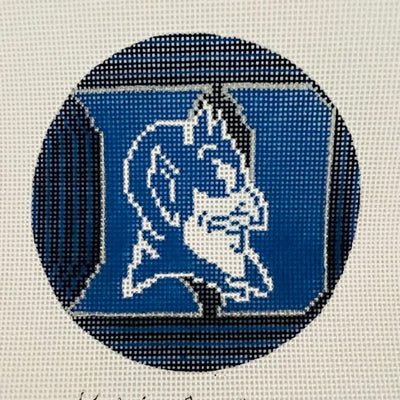 Duke University Blue Devils Round needlepoint canvas - Bargello Needlepoint