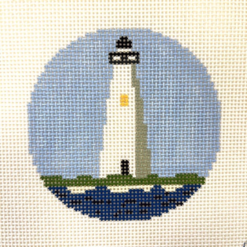 Edgartown Light House Ornament needlepoint canvas - Bargello Needlepoint