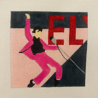 Elvis Coaster needlepoint canvas - Bargello Needlepoint