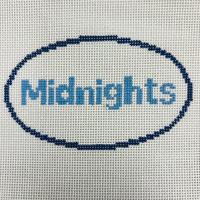 Eras Midnights Travel Oval needlepoint canvas - Bargello Needlepoint