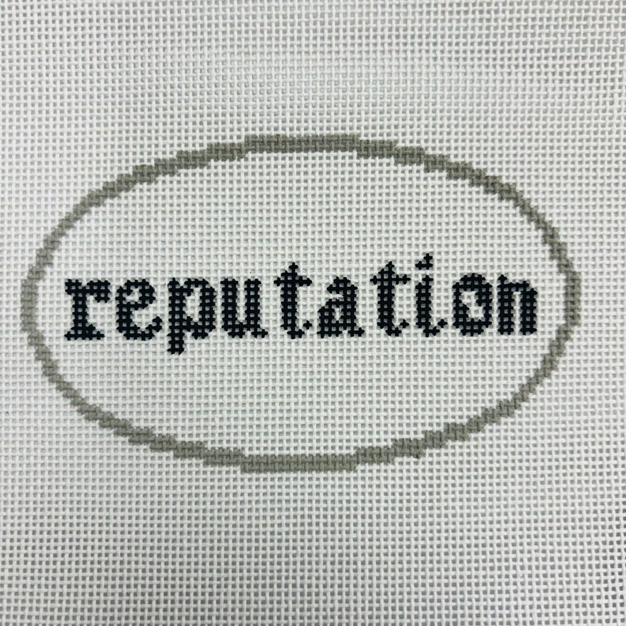 Eras Reputation Travel Oval needlepoint canvas - Bargello Needlepoint