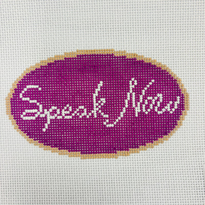 Eras Speak Now Travel Oval needlepoint canvas - Bargello Needlepoint