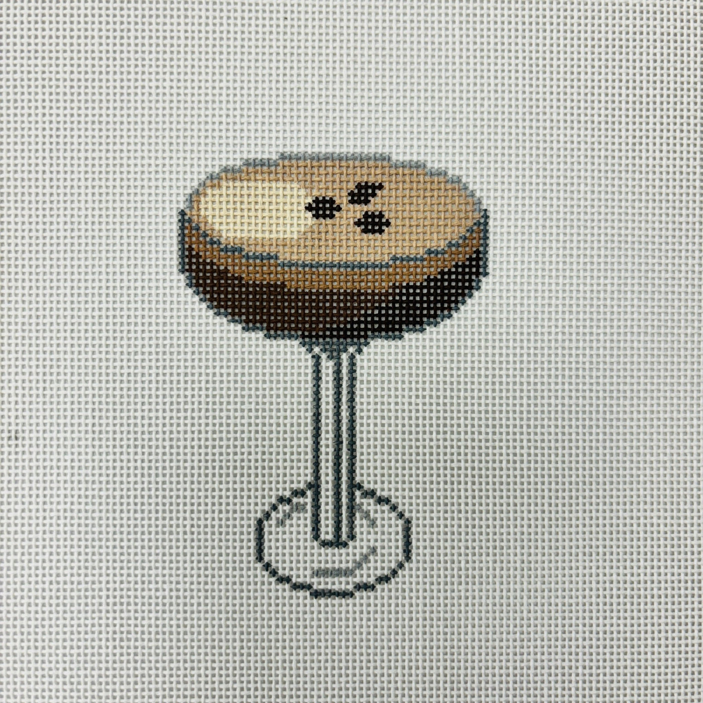 Espresso Martini needlepoint canvas - Bargello Needlepoint