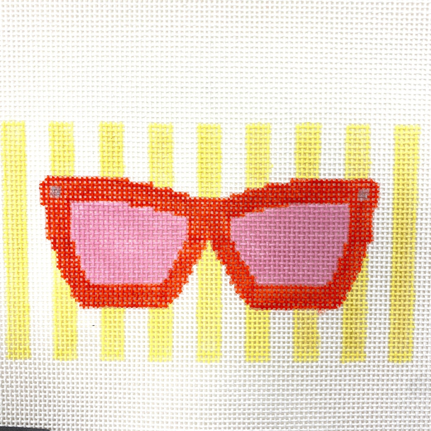 Eyeglass/Sunglasses case needlepoint canvas - Bargello Needlepoint