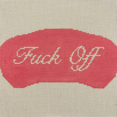 F Off Sleep Mask needlepoint canvas - Bargello Needlepoint