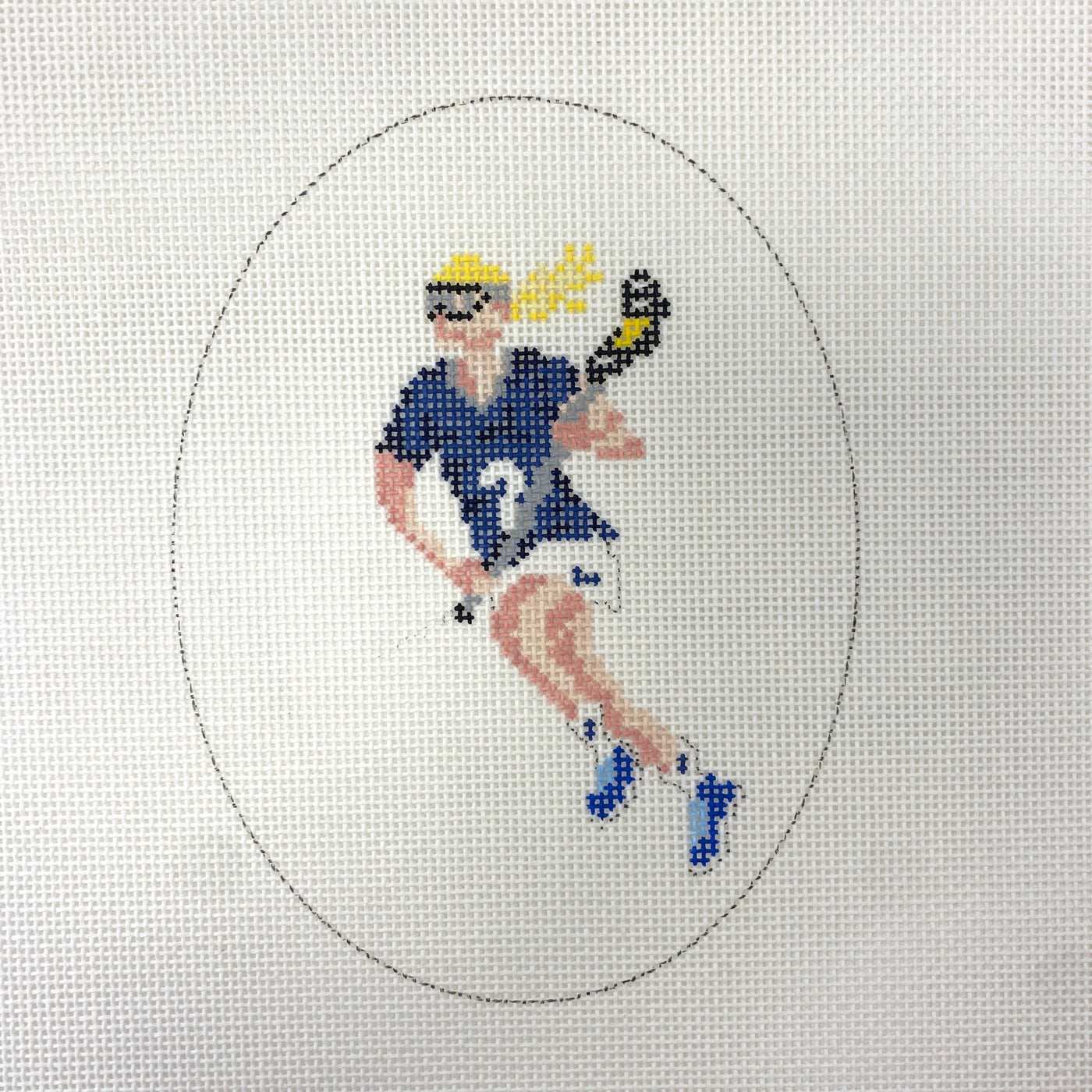 Female Lacrosse Player needlepoint canvas - Bargello Needlepoint