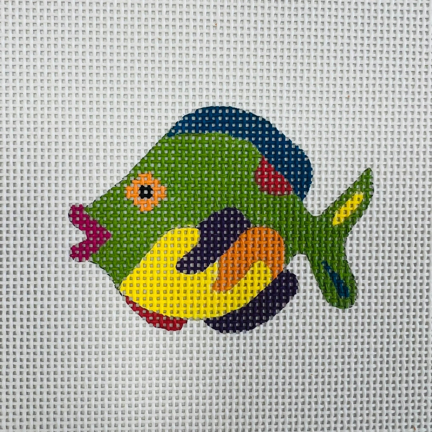 Fish Lips Mini needlepoint canvas - Bargello Needlepoint