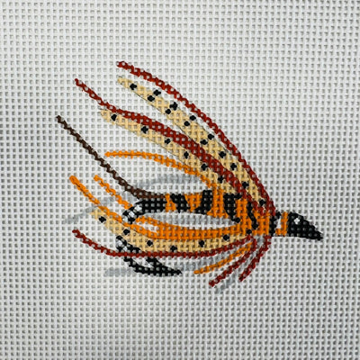 Fishing Fly Mini needlepoint canvas - Bargello Needlepoint