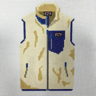 Fleece Vest needlepoint canvas - Bargello Needlepoint