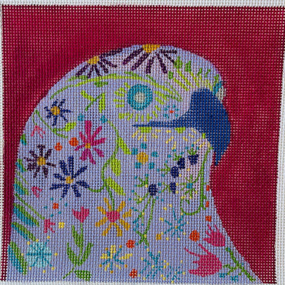 Fleur Hawk needlepoint canvas - Bargello Needlepoint