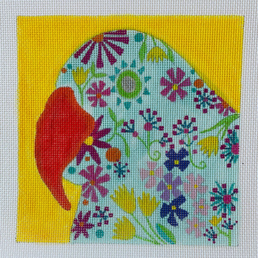 Fleur Parrot needlepoint canvas - Bargello Needlepoint