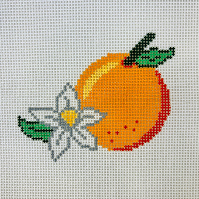 Florida Orange needlepoint canvas - Bargello Needlepoint