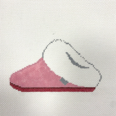 Fluffy Slipper - pink needlepoint canvas - Bargello Needlepoint