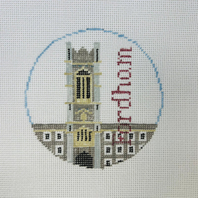 Fordham University Round Ornament needlepoint canvas - Bargello Needlepoint