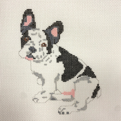 French Bull Dog needlepoint canvas - Bargello Needlepoint