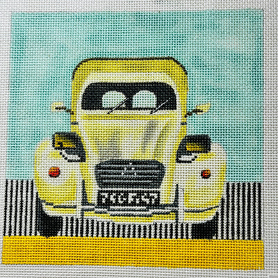 French Old Style Car needlepoint canvas - Bargello Needlepoint