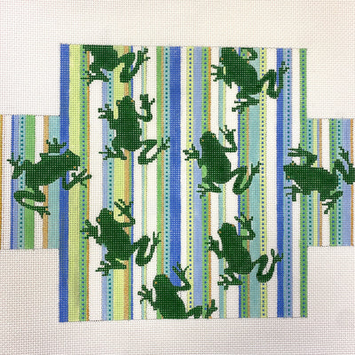 Frogs Brick Cover needlepoint canvas - Bargello Needlepoint