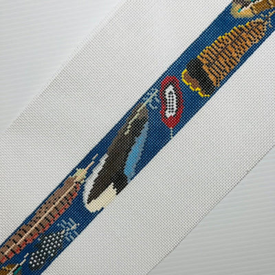 Game Feathers Belt needlepoint canvas - Bargello Needlepoint