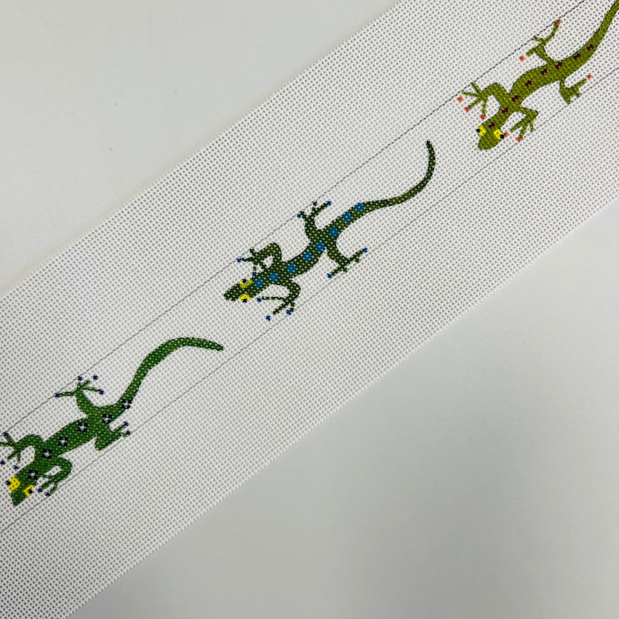 Gecko Belt needlepoint canvas - Bargello Needlepoint