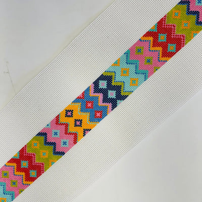 Geo Multi Bag Strap needlepoint canvas - Bargello Needlepoint