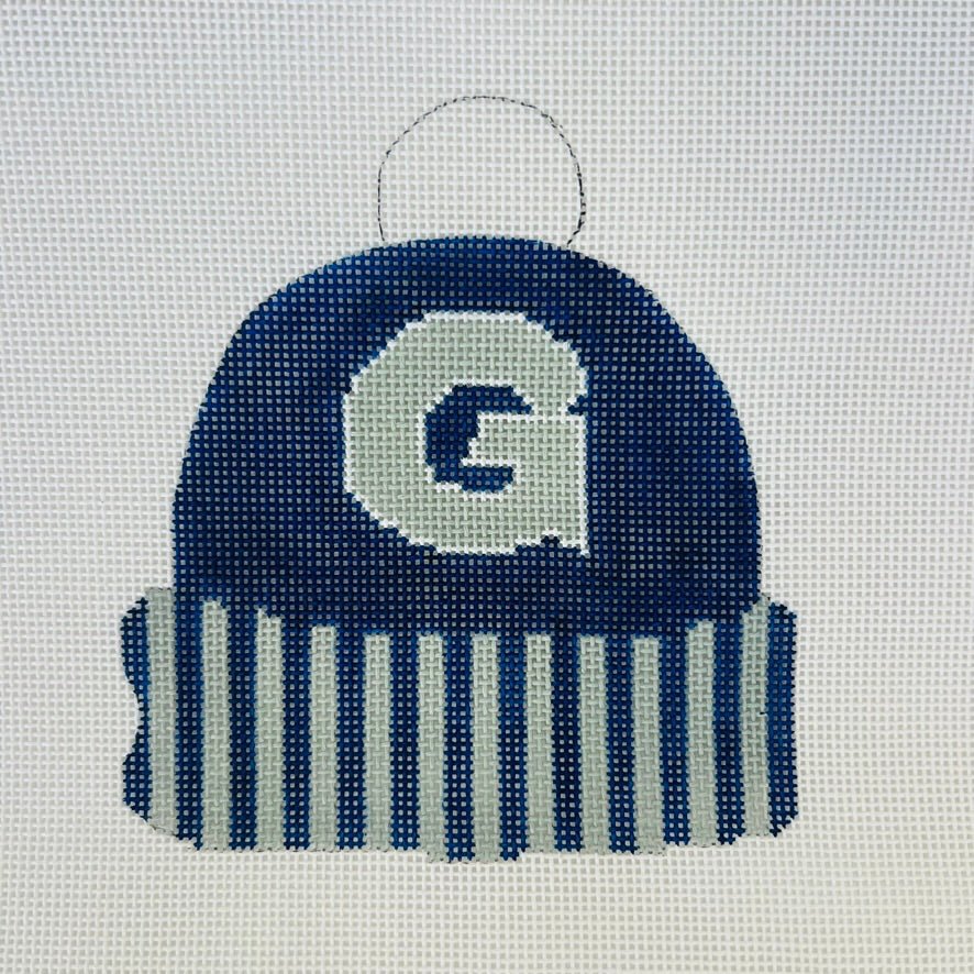 Georgetown University Hat needlepoint canvas - Bargello Needlepoint