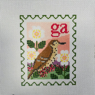 Georgia Stamp needlepoint canvas - Bargello Needlepoint