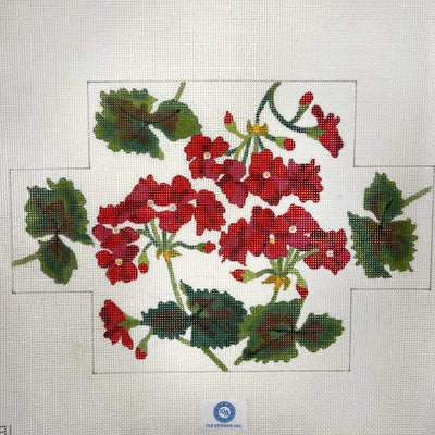 Geranium Brick Cover needlepoint canvas - Bargello Needlepoint