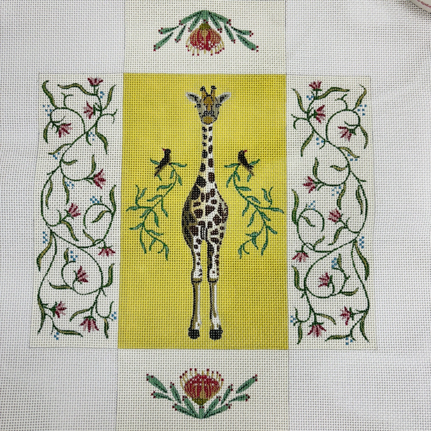 Giraffe Floral Brick Cover needlepoint canvas - Bargello Needlepoint