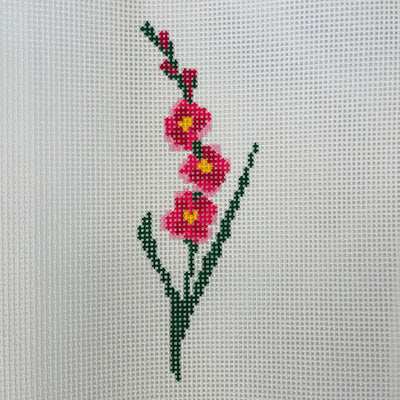 Gladiolus Flower needlepoint canvas - Bargello Needlepoint