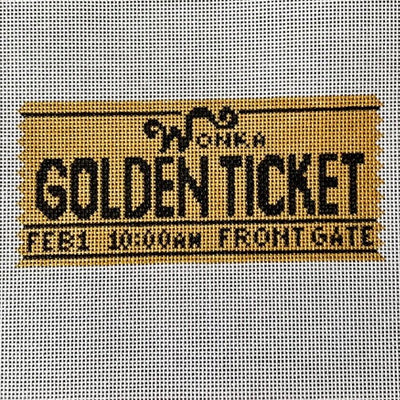 Golden Ticket needlepoint canvas - Bargello Needlepoint